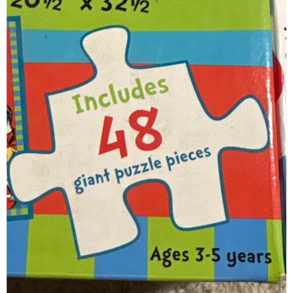 Dr Seuss The Cat In The Hat Floor Puzzle 48 Giant Pieces Age 3-5 Thing 1 Thing 2 - Picture 3 of 7